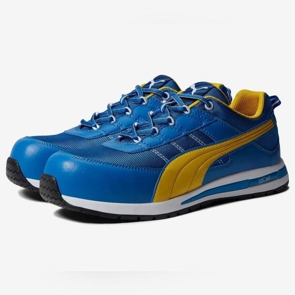 Mens PUMA Safety Kickflip Low SD Shoes BLUE/YELLOW main image 6